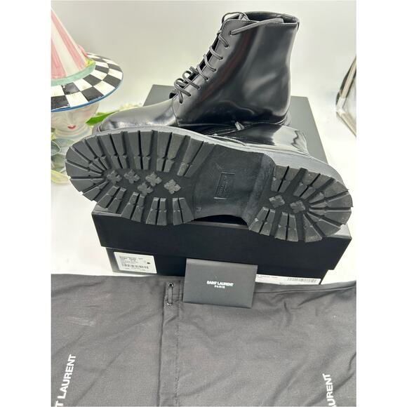 Men\'s Saint Laurent combat boots size 42 made in Italy NWT main image 10
